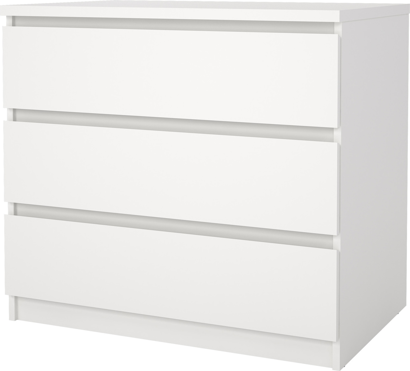 Kommode Vesterholm Naia  Vægmonteret   Skuffer  Grebsfrit Design  Hvid  Fsc  H70   B77   D50 Cm