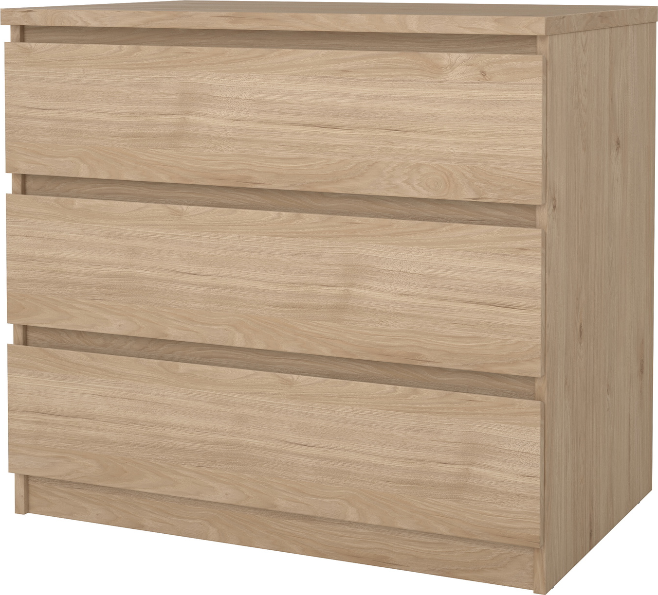 Kommode Vesterholm Naia  Vægmonteret   Skuffer  Grebsløs  Jackson Hickory H68xb77xd50 Cm