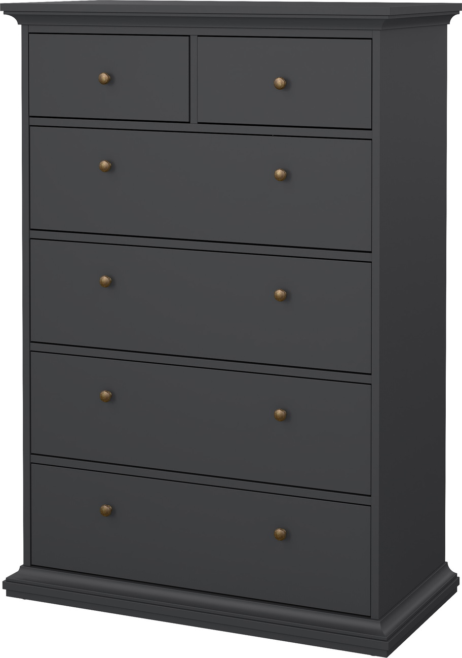 Kommode Vesterholm Nora    Skuffer  Mat Grå  Fsc-certificeret Dansk Kvalitet  H140x96x49 Cm