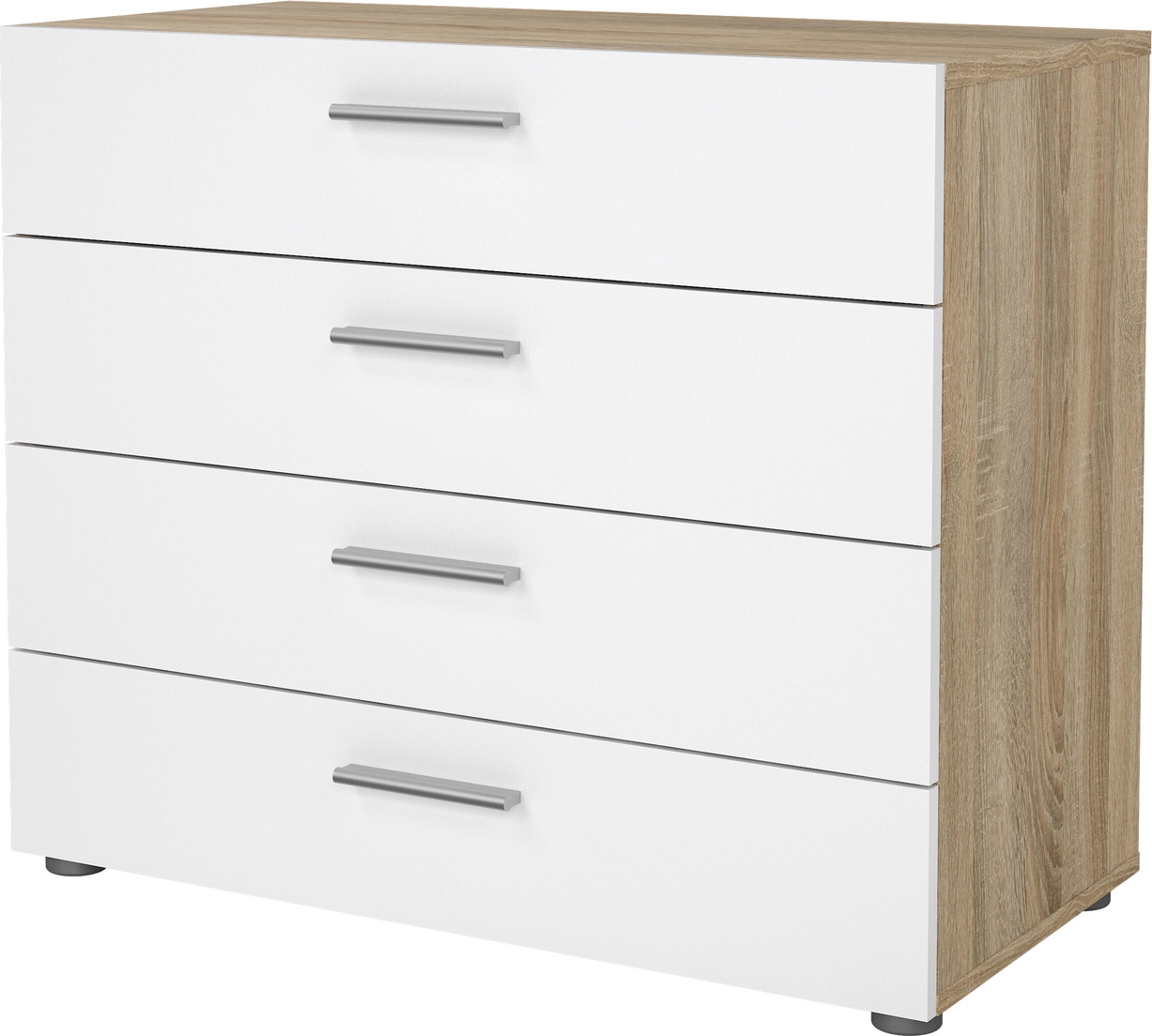 Kommode Vesterholm Pepe    Skuffer  Natur Hvid Højglans  H68ã B80ã D40 Cm  Fsc