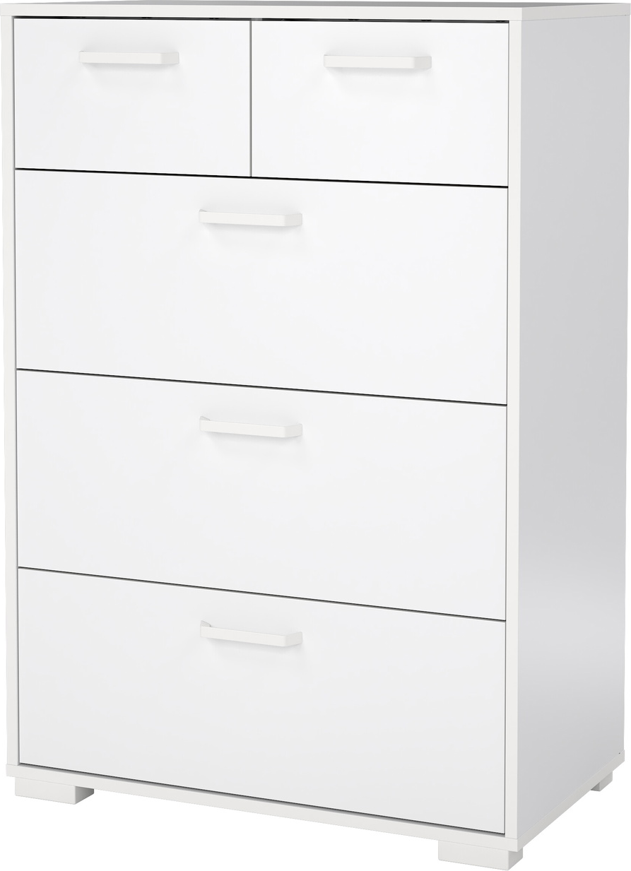 Kommode Vesterholm Sofia Hvid Højglans Skuffer H102ã B70ã D40 Cm Dansk Fsc