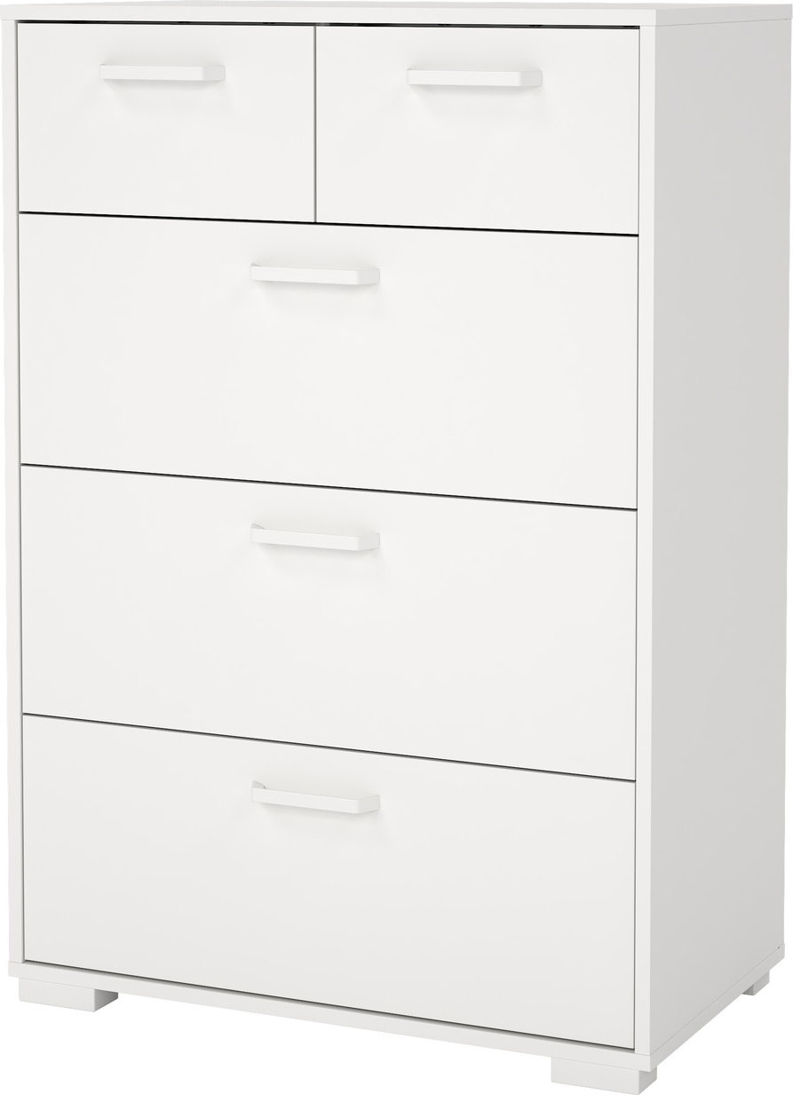 Kommode Vesterholm Sofia Skuffer H102ã B70ã D40 Cm Hvid Folie Fsc-certificeret Minimalistisk Skandinavisk Design