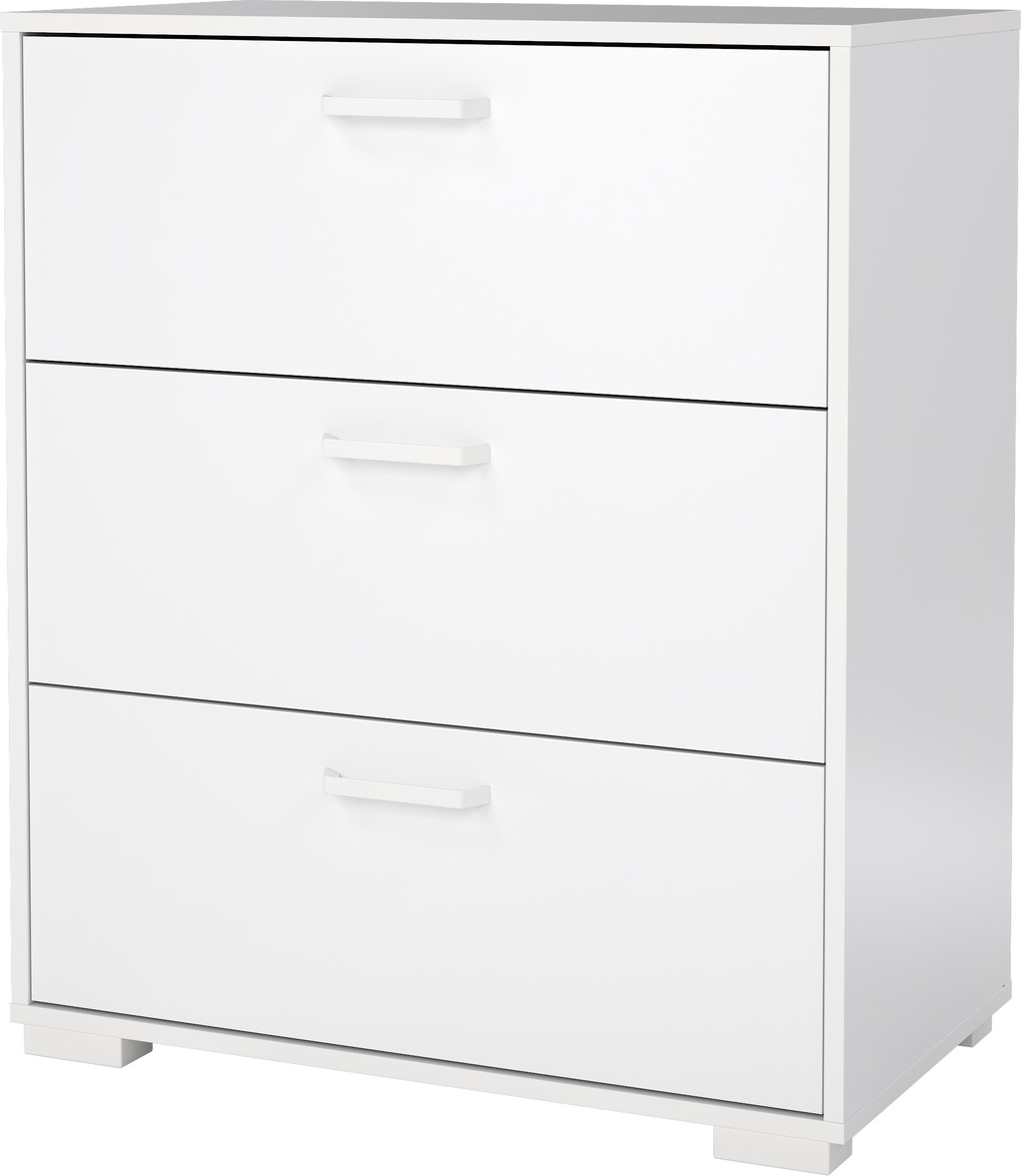 Kommode Vesterholm Sofia Skuffer Hvid Højglans Lakeret Spånplade H83ã B70ã D40 Cm Vægmonterbar Fsc