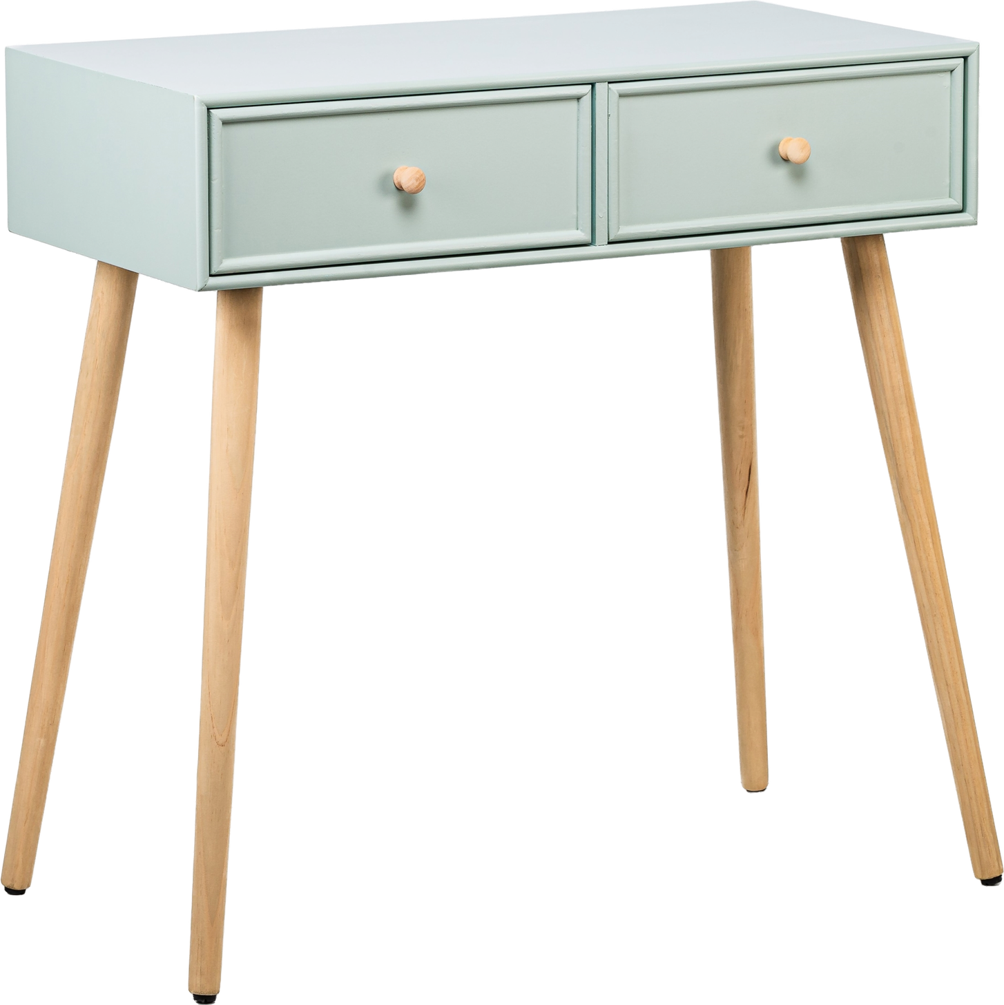 Konsolbord Entrebord Nordlys Furniture Nishio   Grøn Fsc-bøgetræ Med   Rattan-skuffer   Krombelagte Greb H79ã B80ã D42 Cm