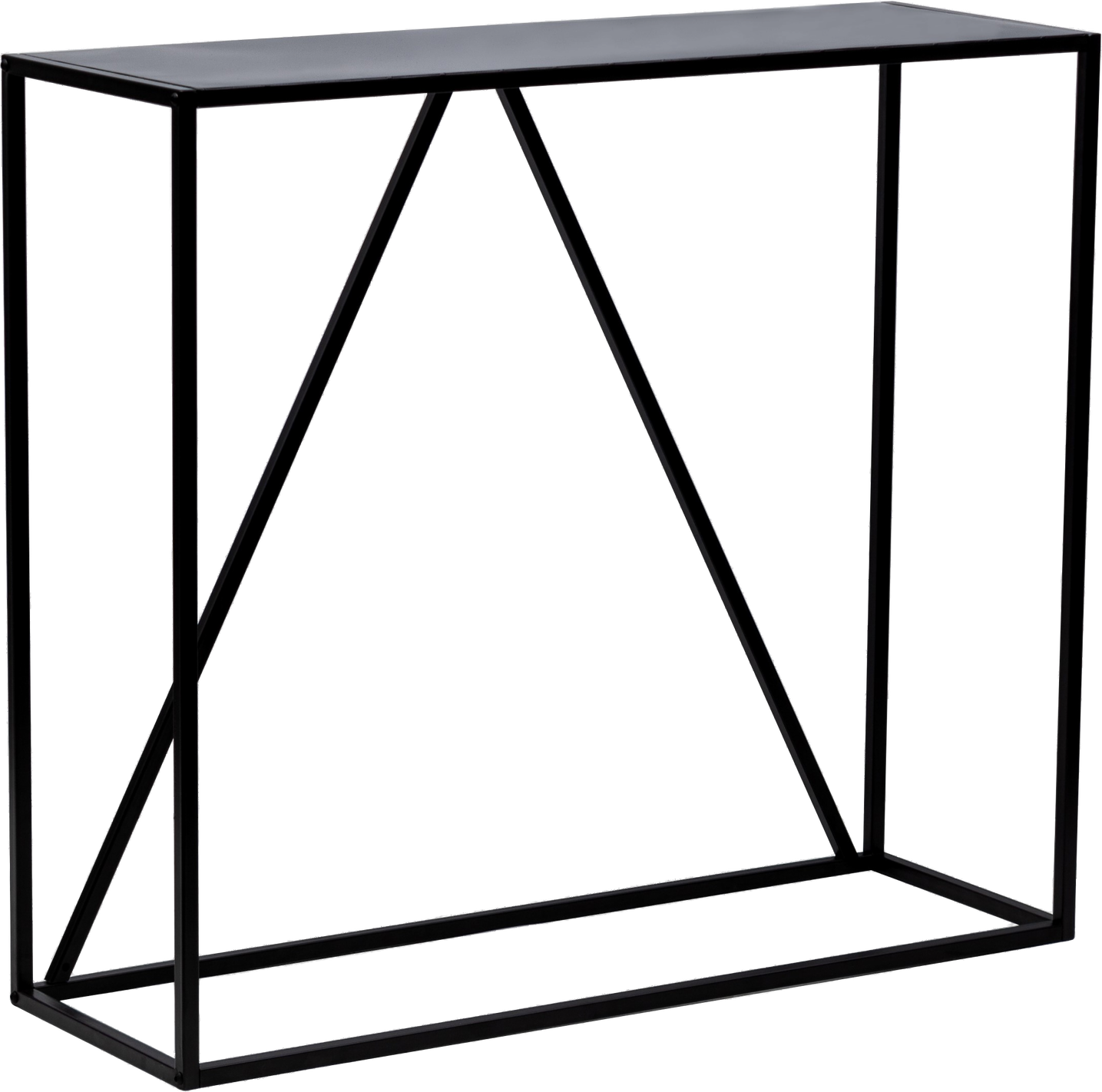 Konsolbord Nordlys Furniture Solna Sort Metal Skandinavisk Design 80x90x30 Cm Sidebord Entrébord