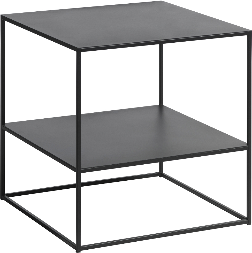 Konsolbord   Sidebord Nordique Design Pebble Til Stuen  Sort Metal 50x50x50 Cm