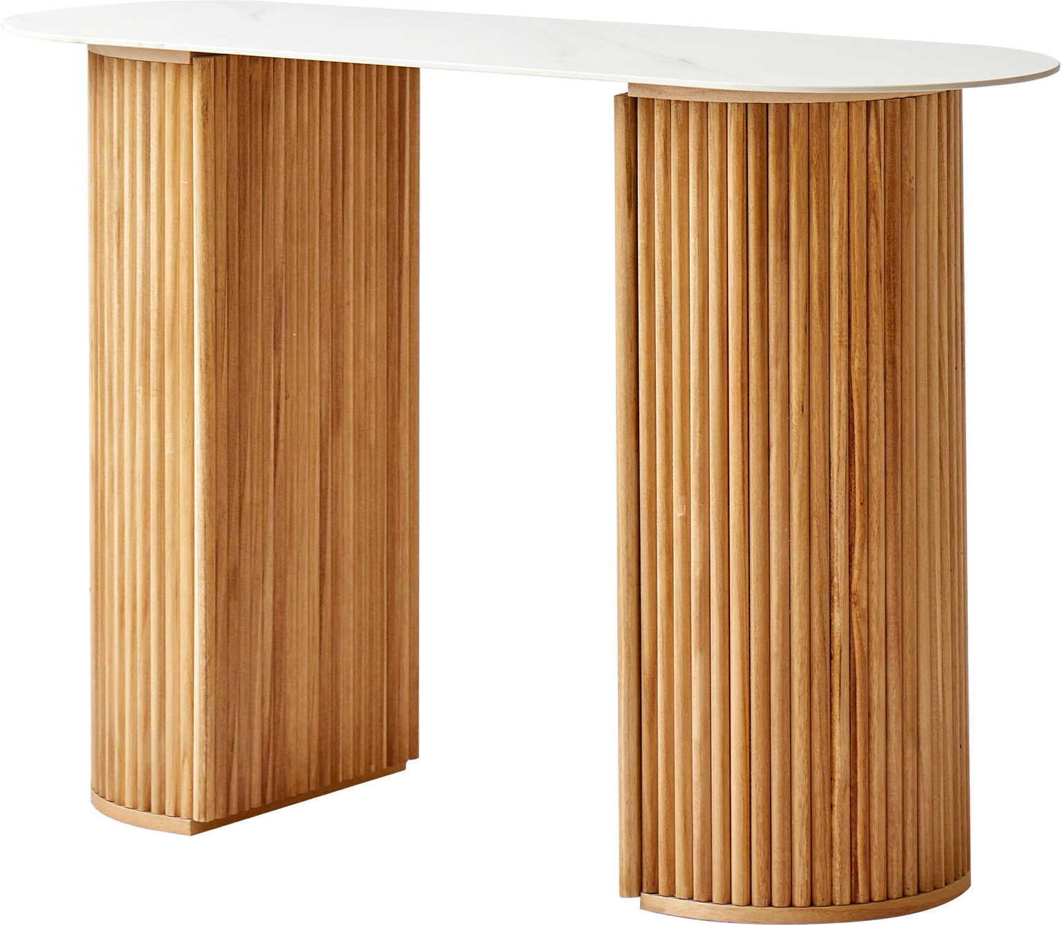 Konsolbord Sidebord Nordlys Furniture Consolpireus   Fsc-bøgetræ H74 B110 D40 Cm Hvid Natur