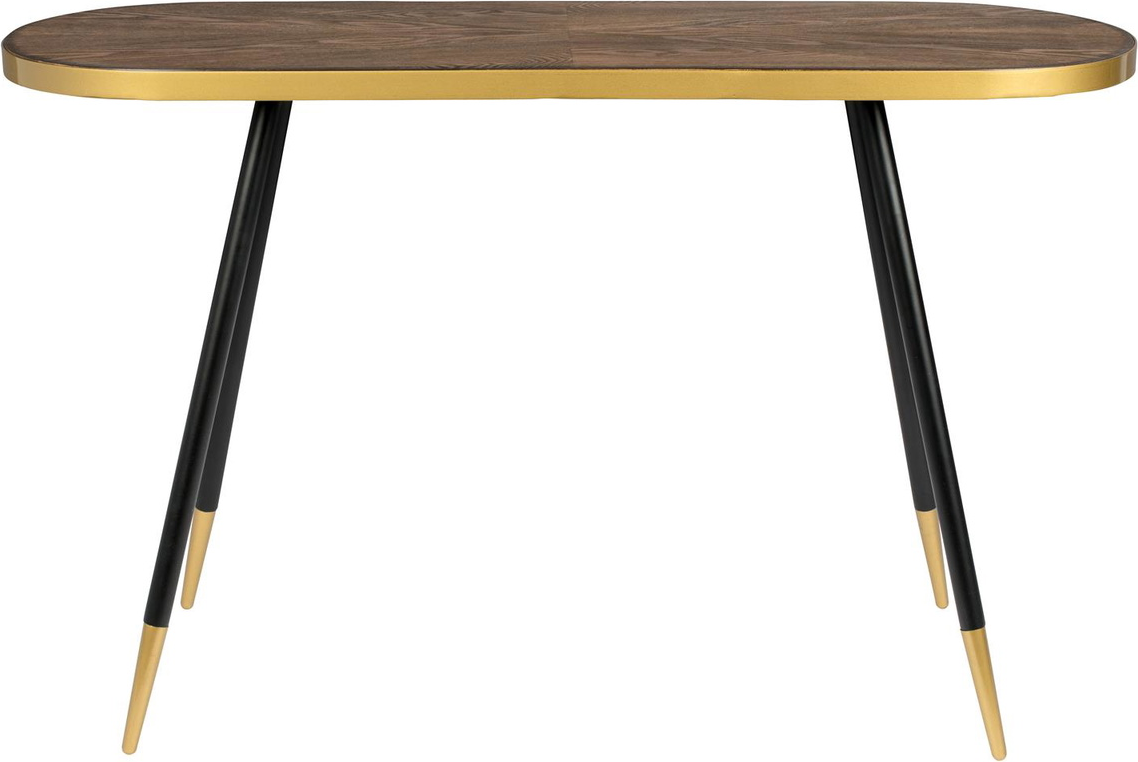 Konsolbord Denise Oval 121 cm – Elegant Mudderbrun Stil