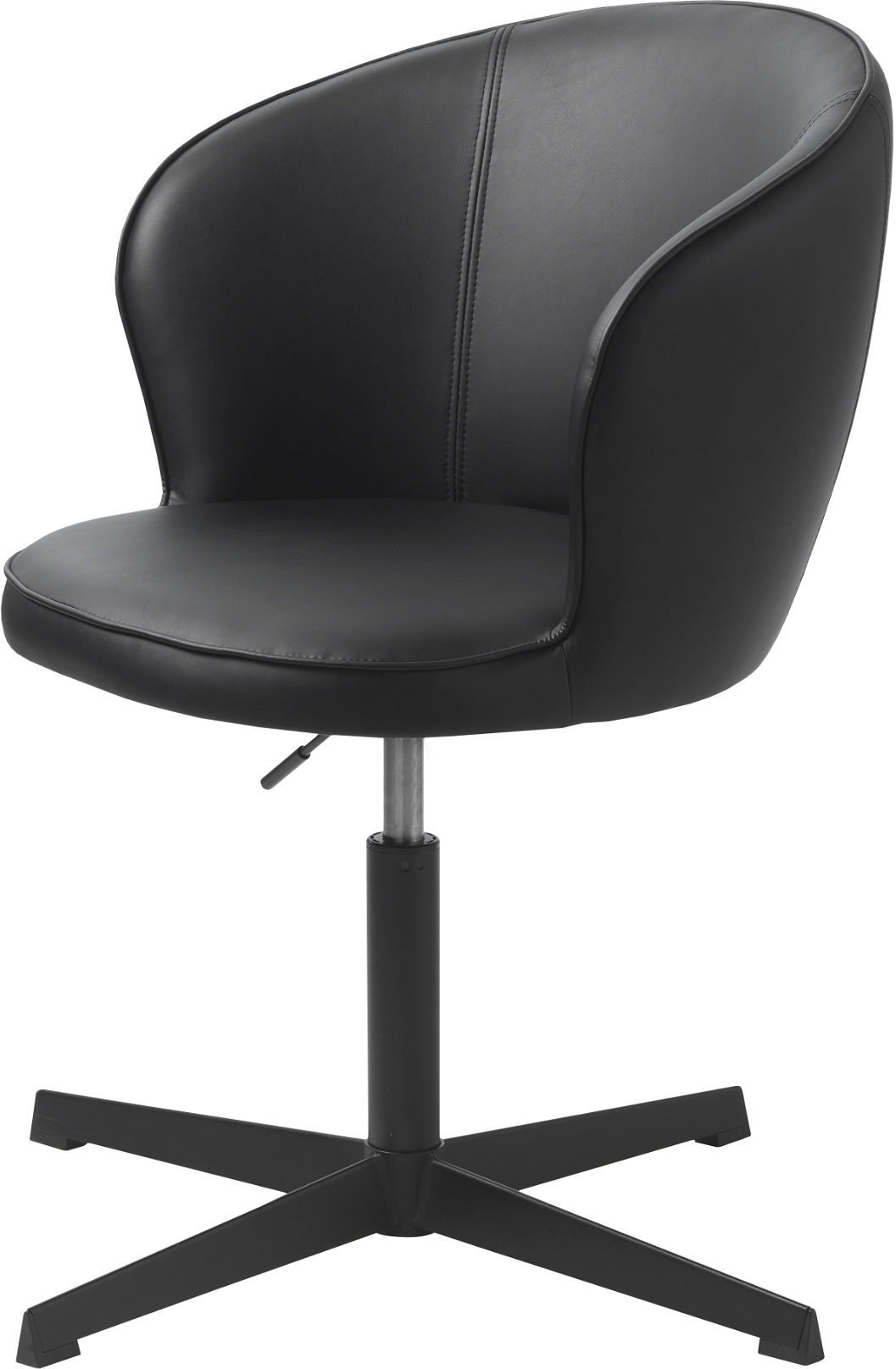 Kontorstol Nordique Design Gain   Ergonomisk Arbejdsstol   Sort Kunstlæder   Metalstel  Justerbar Højde