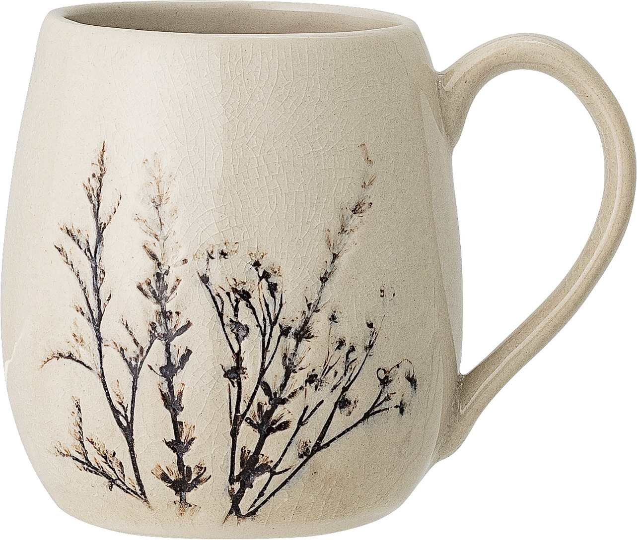 Unikt Håndlavet Krus med Blomstermotiv fra Bloomingville