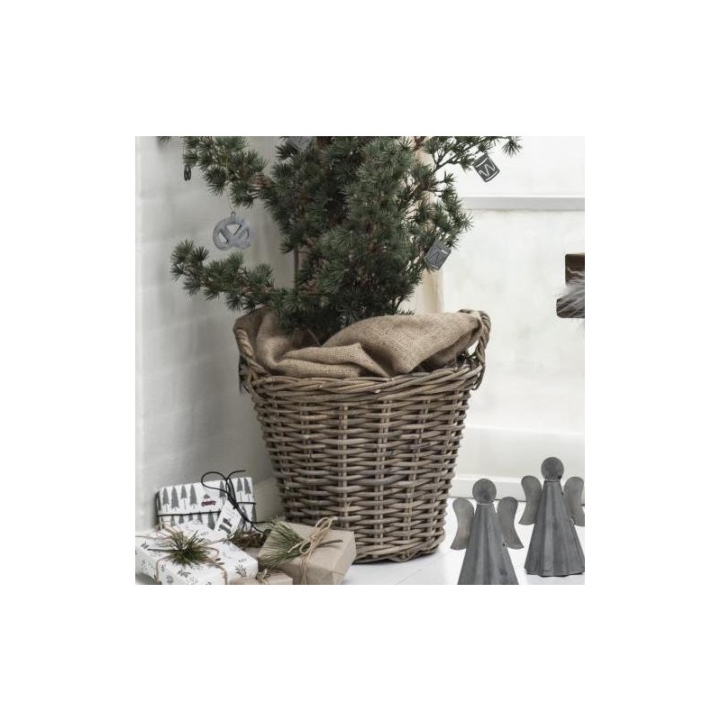 Kurv Konisk Rattan    Plast Ib Laursen  : 36 Cm