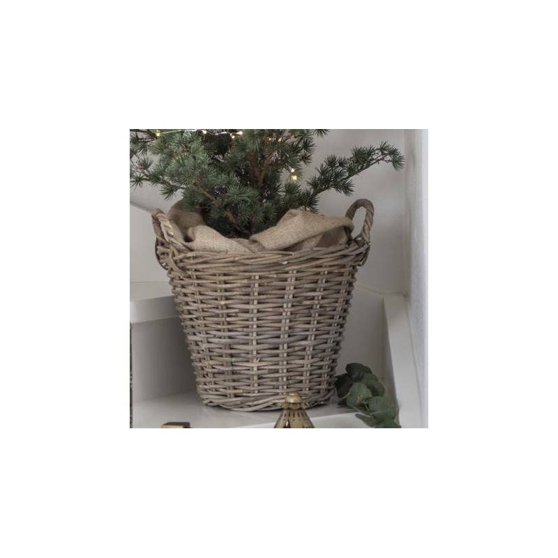 Kurv Konisk Rattan    Plast Ib Laursen  : 39 Cm