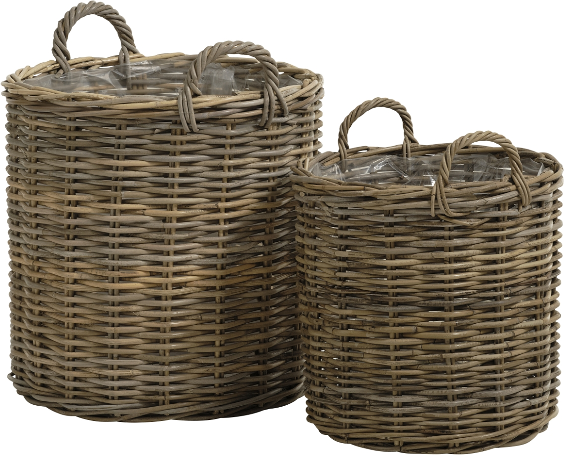 Kurvesæt   Stk Nordique Design Blois Grå Kubu Opbevaringskurve H58xø50   H48xø40