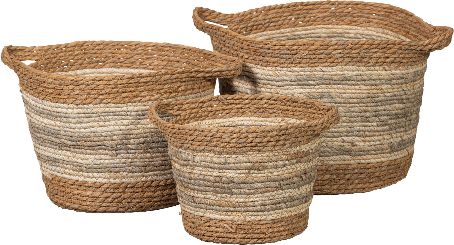 Stilfuldt Kurvesæt i Sort – Håndflettet Papirreb 25-35 cm