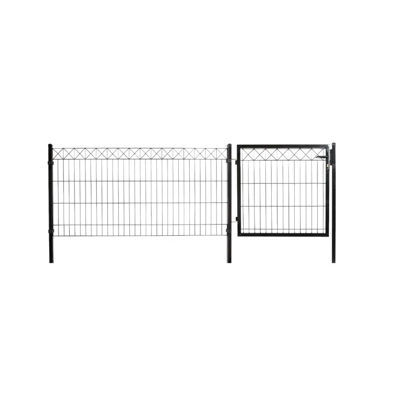 Galvaniseret Låge til Panelhegn med "X" Dekoration 80 cm