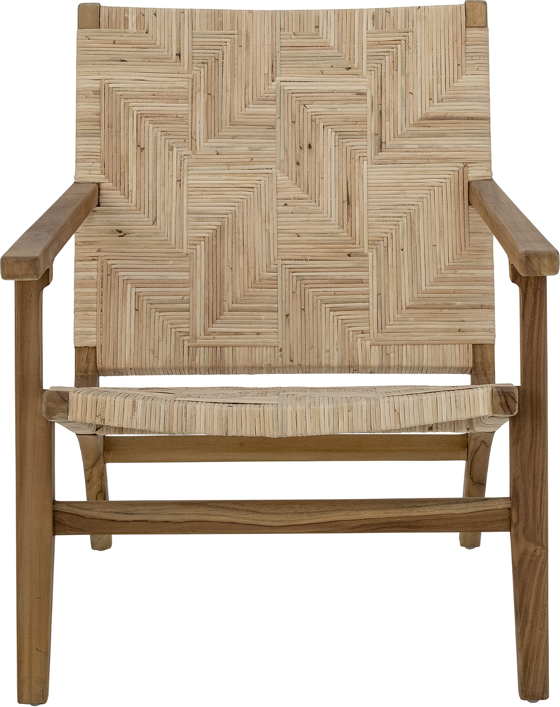 Lænestol Creative Collection Mills   Teaktræ Og Rattan  Brun  H77ã B63ã L76 Cm