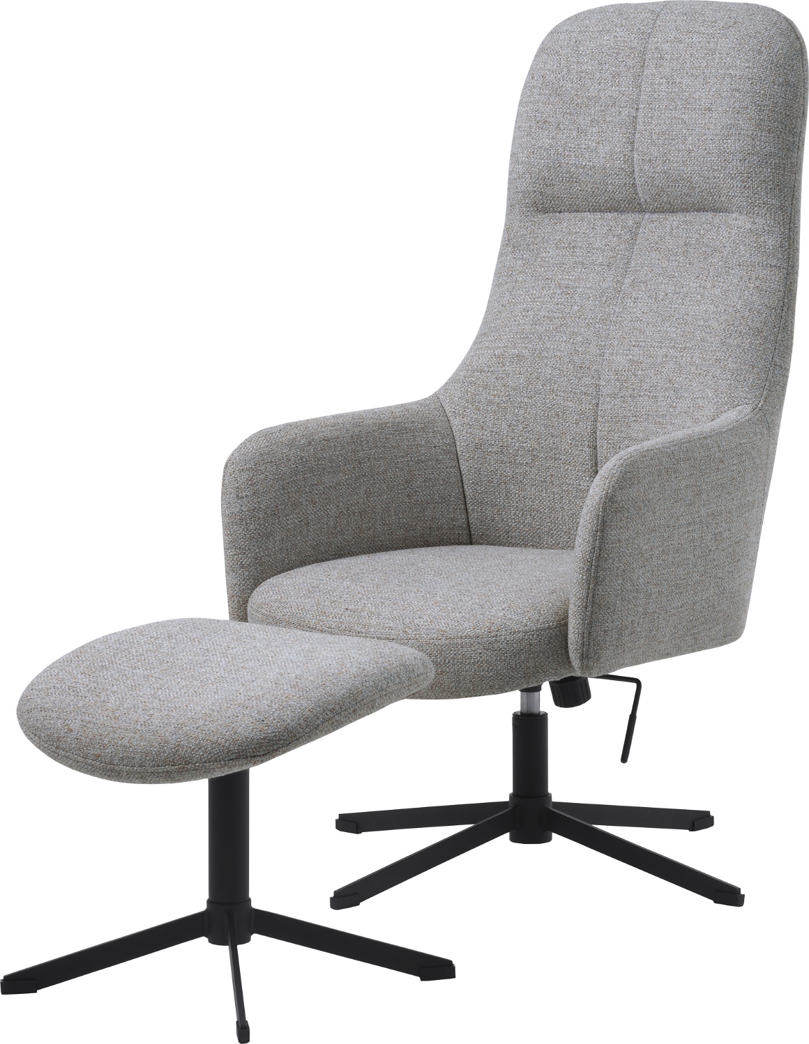 Lænestol Loungestol Nordique Design Manning Natur Sort Med Nolio-stof   Skandinavisk Design   116 5ã 67ã 78 Cm