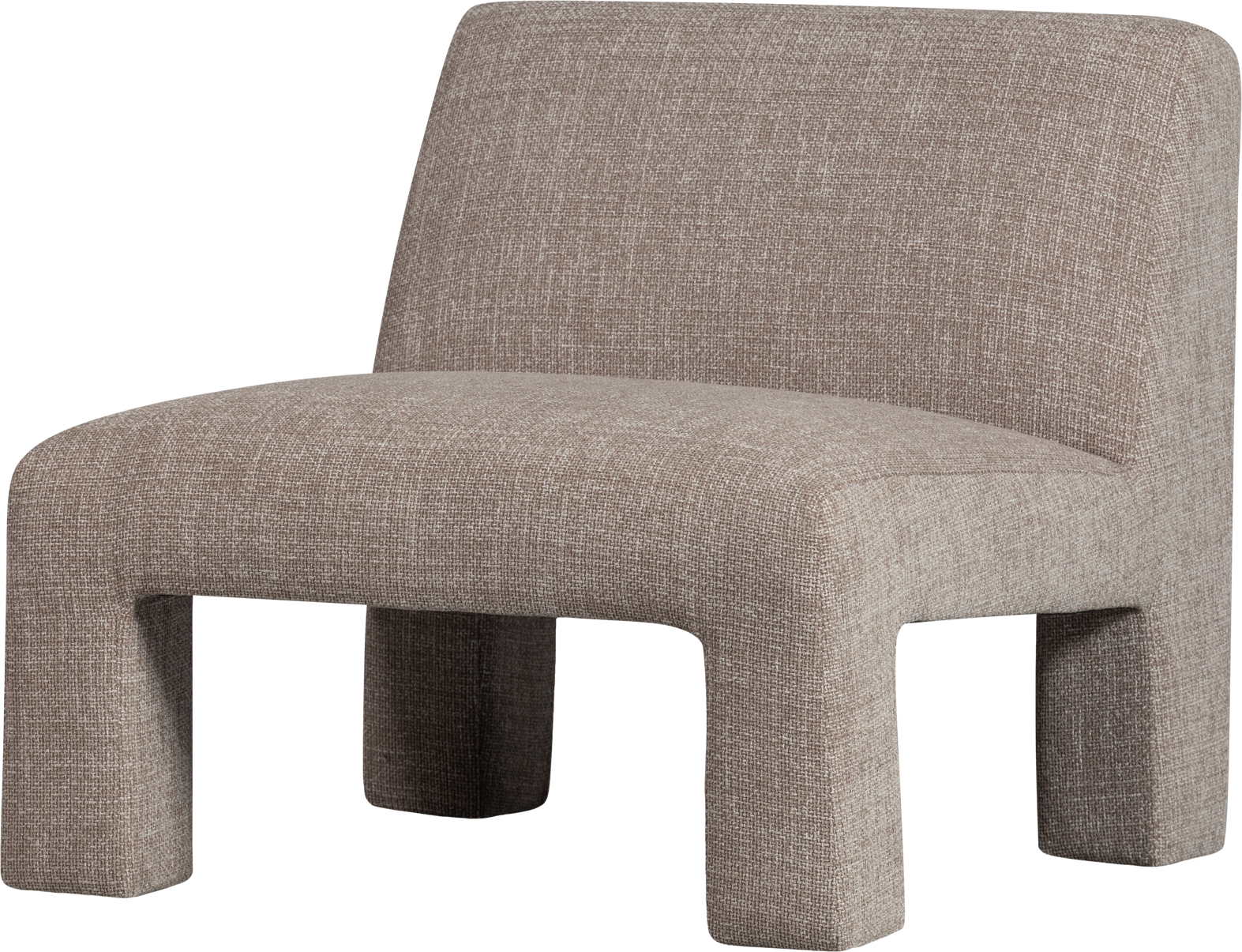 Lænestol Woood Collection Lavid Natur Polyester   H73   B74   D84 Cm