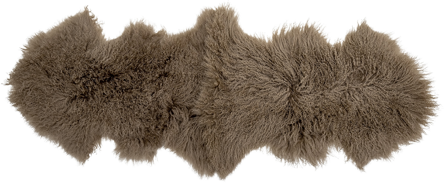 Lammeskind Gulvtæppe Abo fra Bloomingville - Natur 60x160 cm