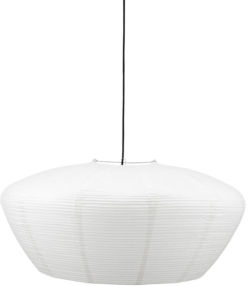 Lampeskærm House Doctor Bidar ø81     H38 Cm Rispapir Hvid
