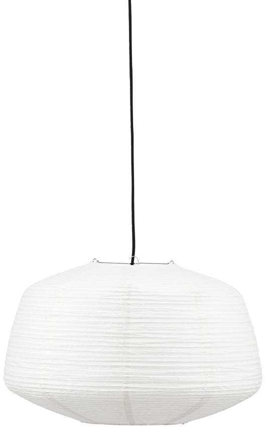 Lampskærm House Doctor Bidar ø50 H32 Cm Rispapir Hvid