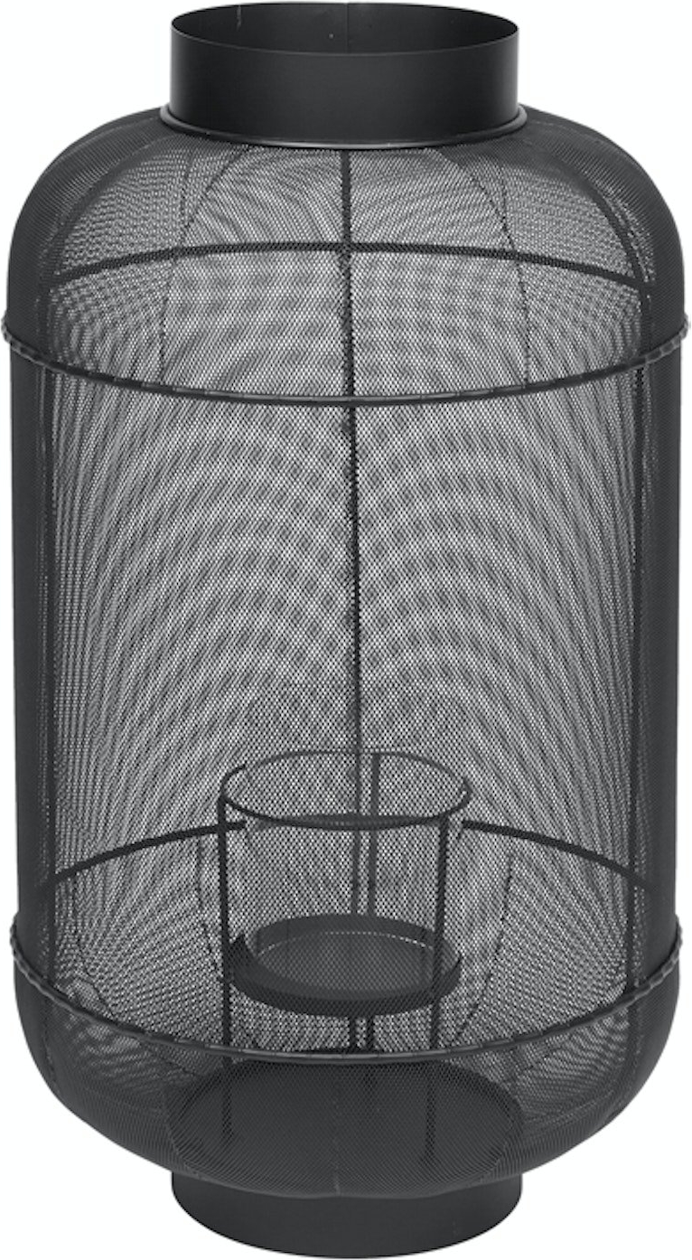 Broste Copenhagen Bull Lanterne i Sort Metal og Glas