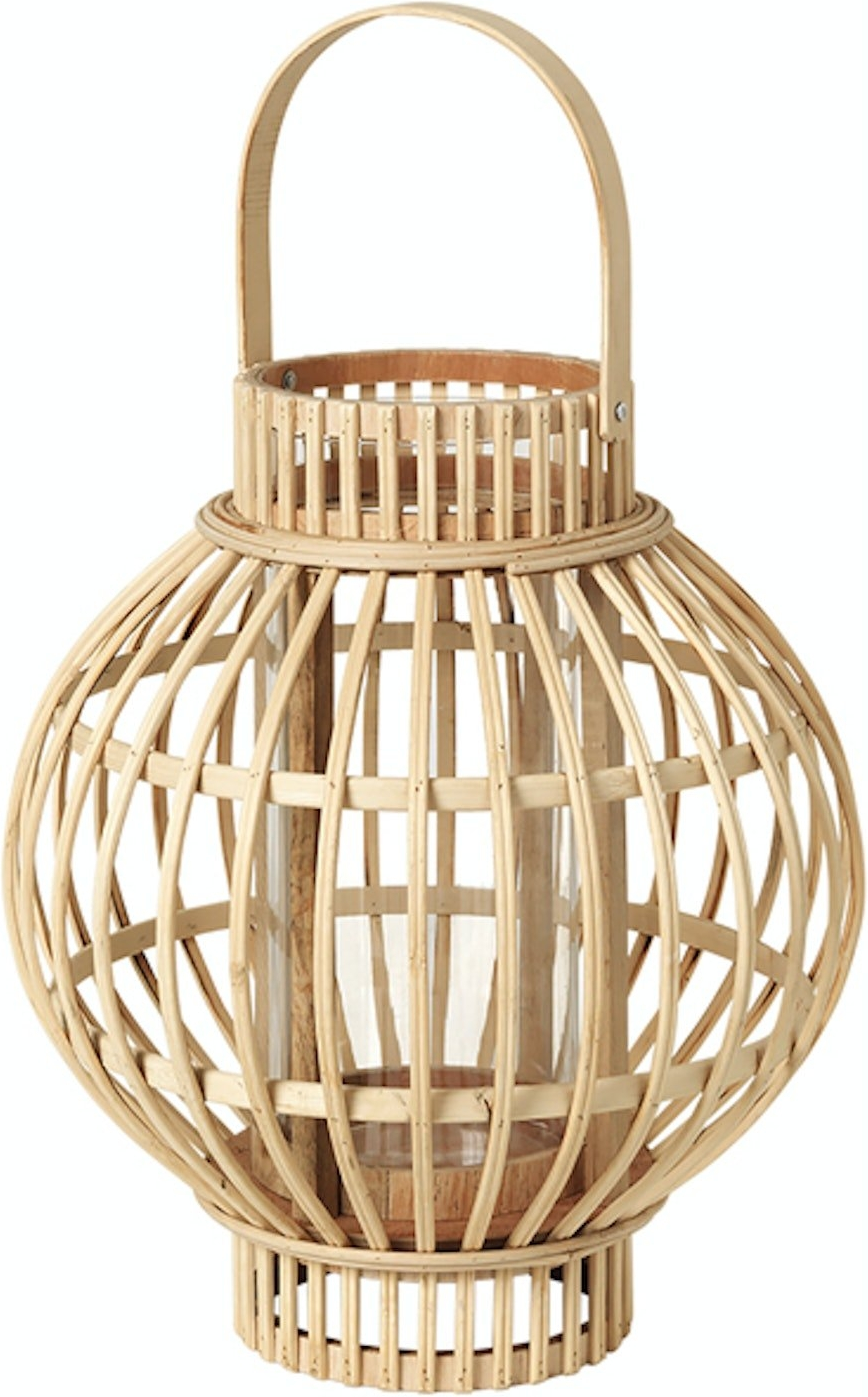 Elegant Lanterne i Bambus og Glas fra Broste Copenhagen