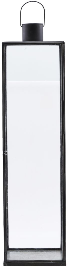 Elegant Antiksort Jern og Glas Lanterne fra House Doctor