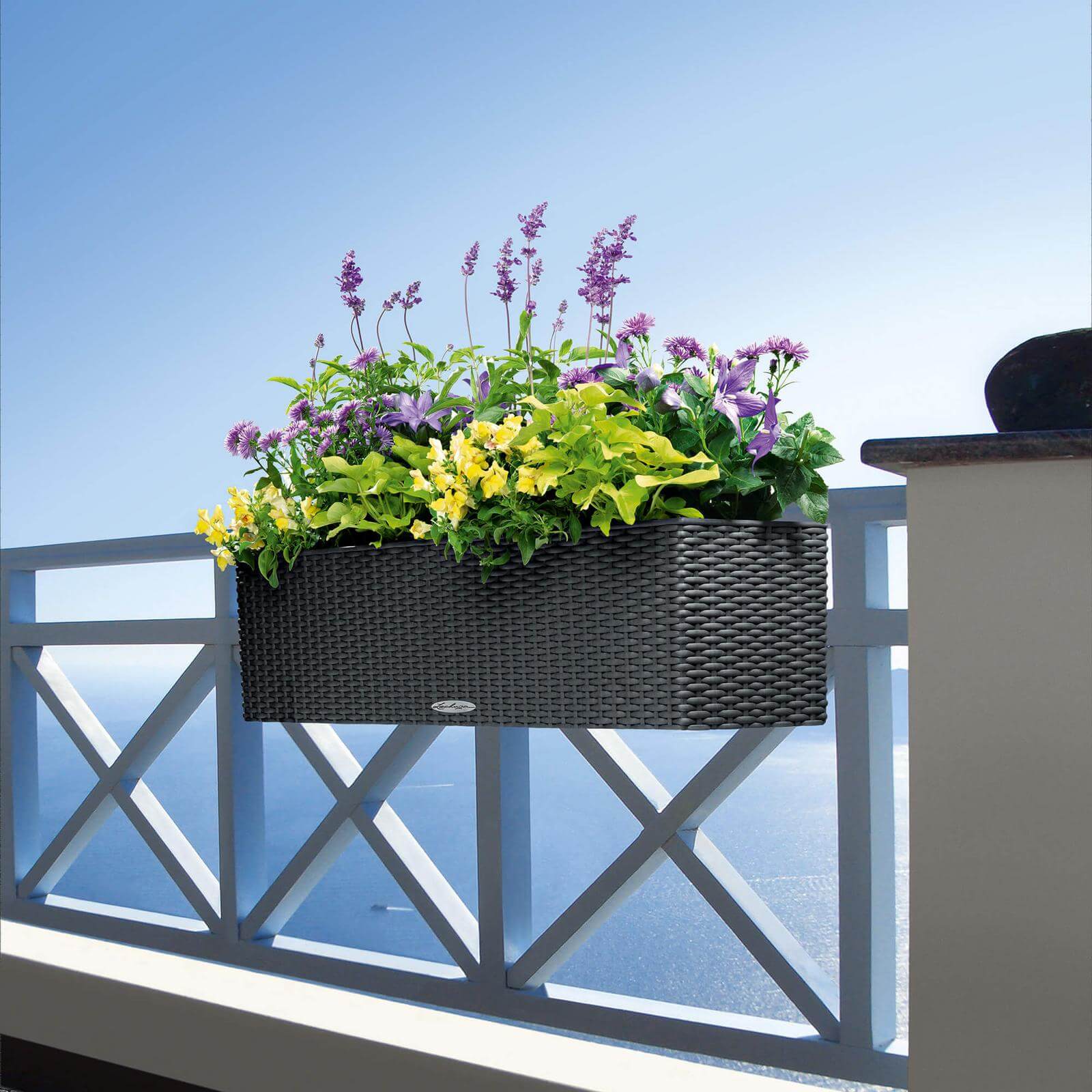 Lechuza Balconera Cottage Udendørs Krukke Til Blomster Med Selvvandingssystem  Granit 80   19   H19 Cm