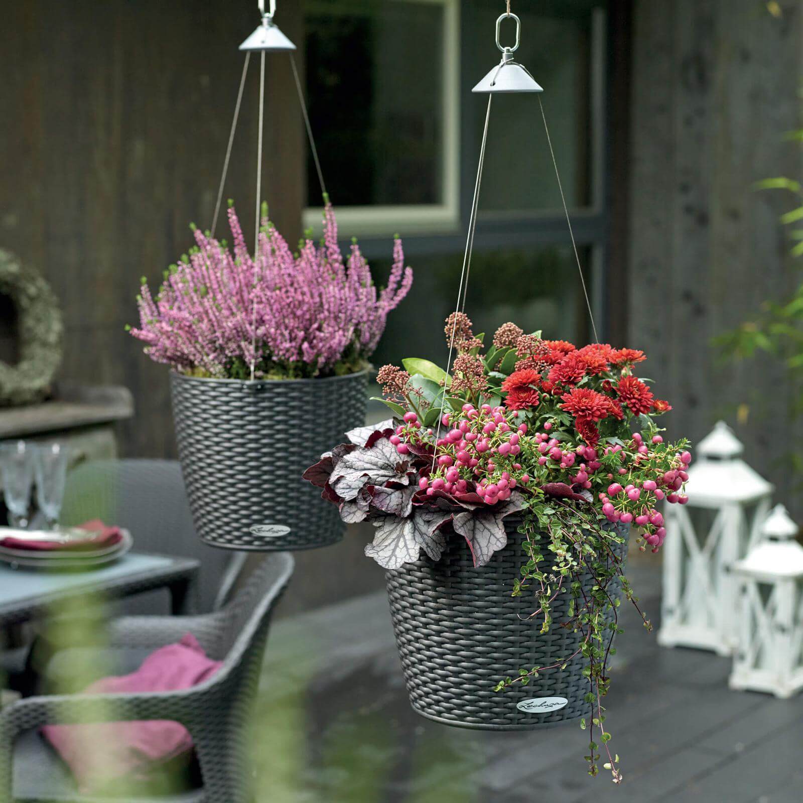 Lechuza Nido Cottage Udendørs Krukke Grå Til Blomster Med Selvvandingssystem 23