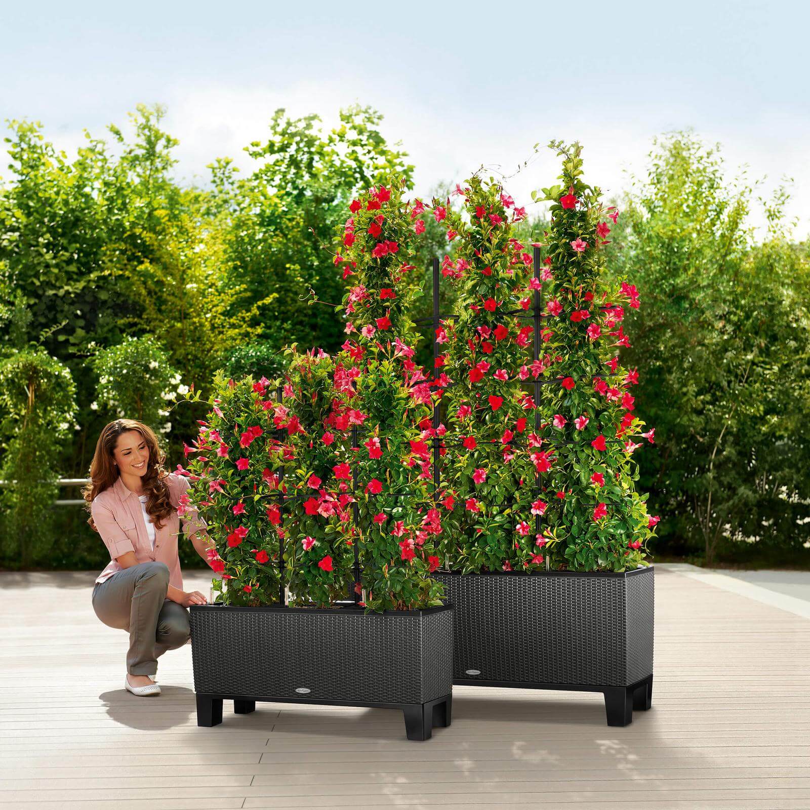 Lechuza  Trio Cottage Udendørs Krukke Til Blomster Med Selvvandingssystem  100   32   H34 Cm