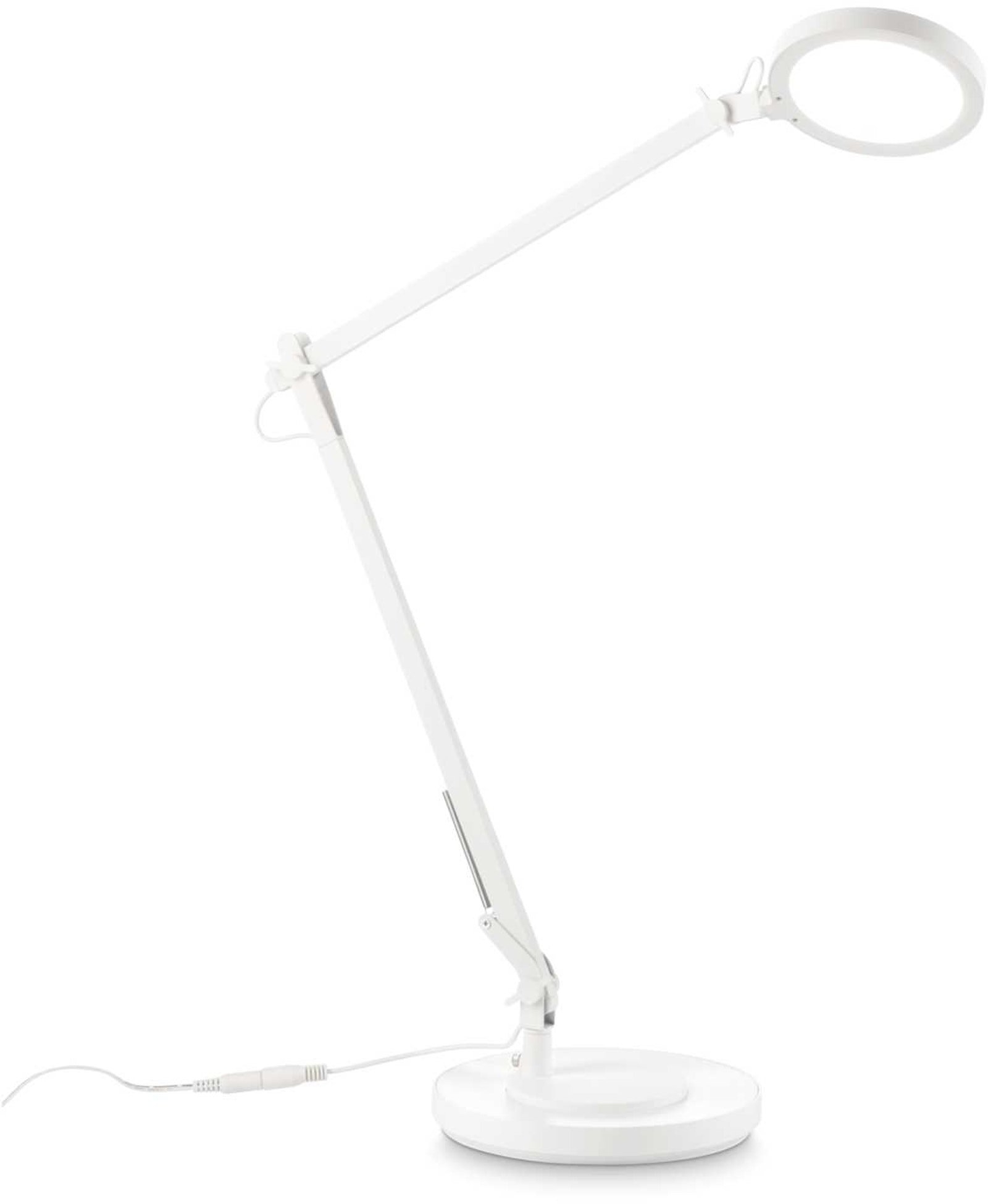 Elegant LED Bordlampe Futura i Hvid Aluminium med Dimmer