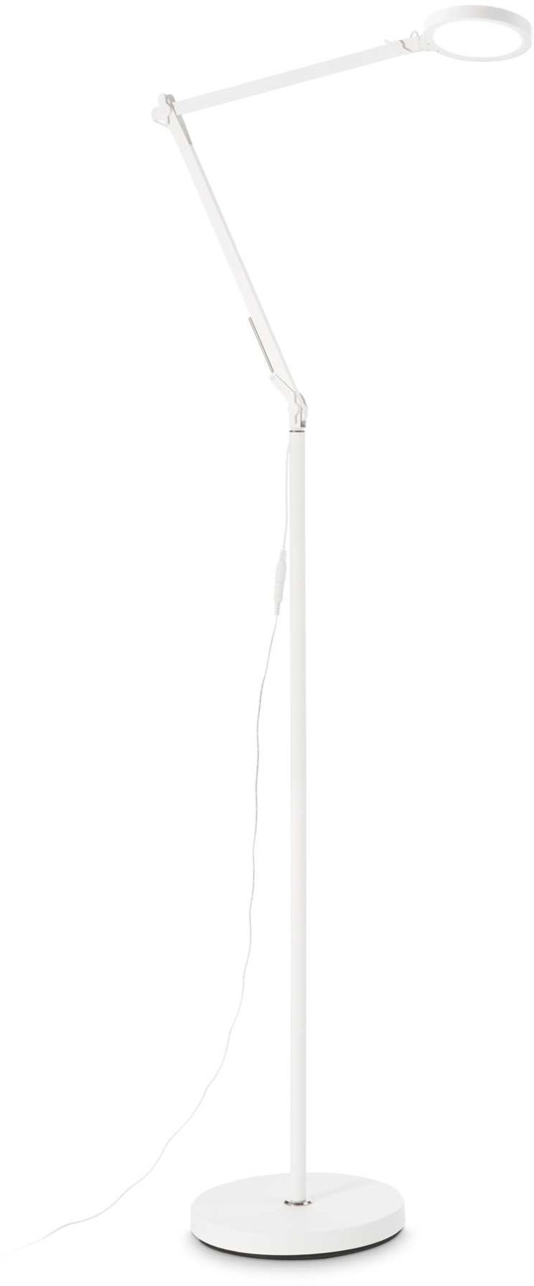 Dæmpbar LED Gulvlampe i Hvid Aluminium fra Ideal Lux