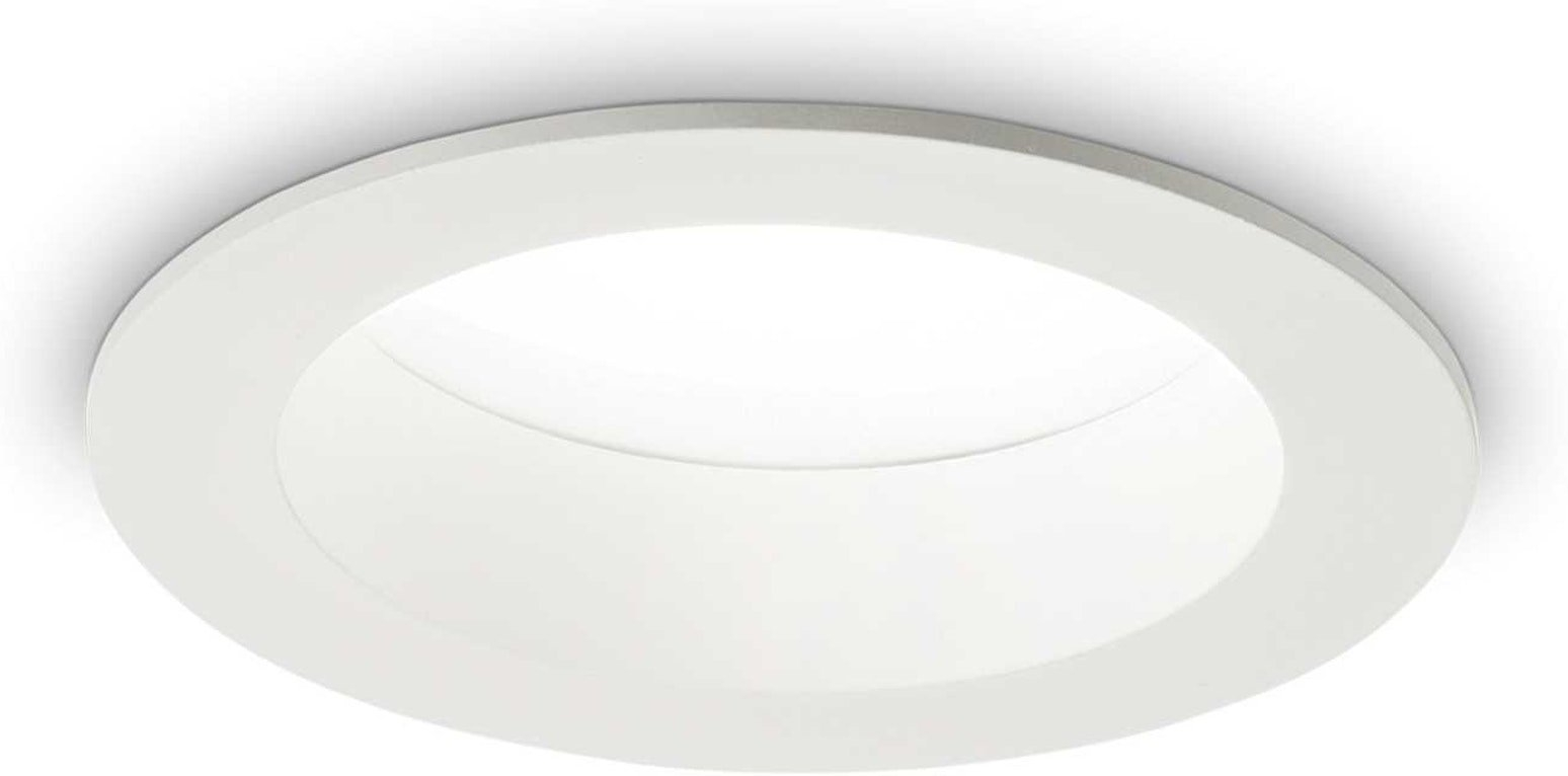 Indbygningsspot Ideal Lux Basic Wide 10W Mat Hvid - Tilbud!