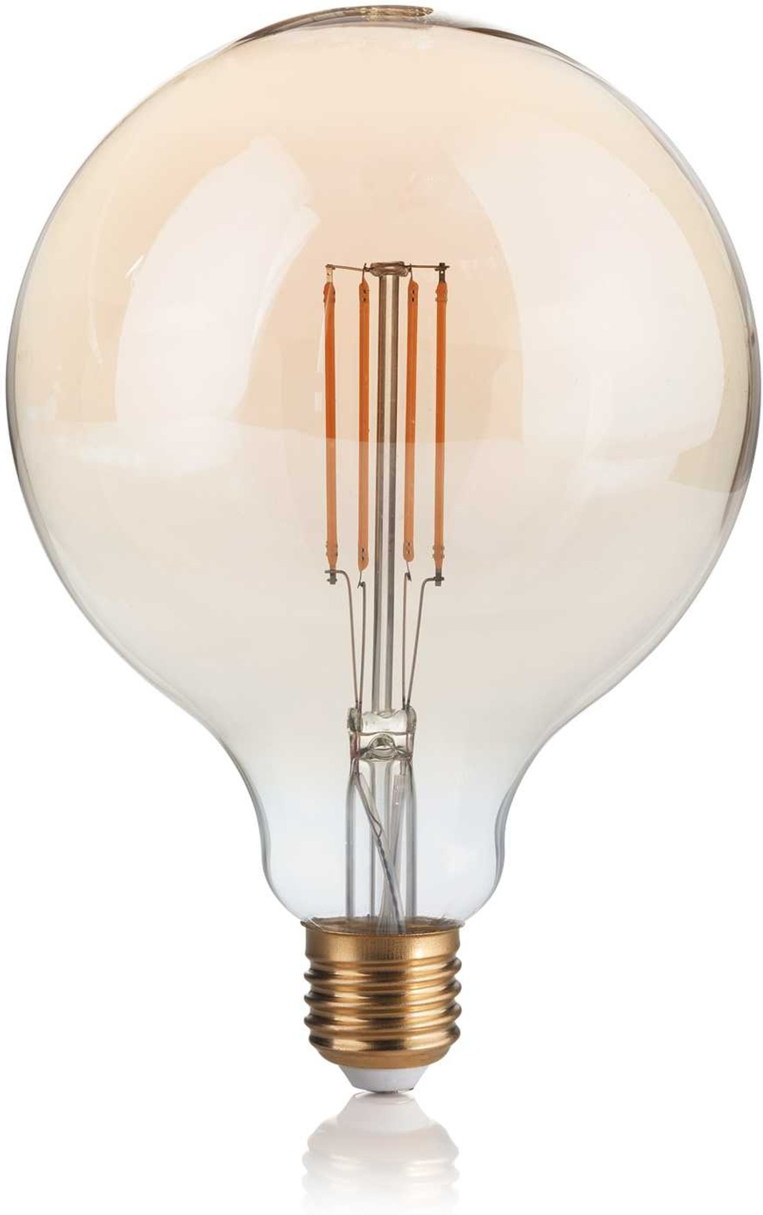 Dæmpbar E27 LED-lyspære i ravfarvet glas, 4W 2200K