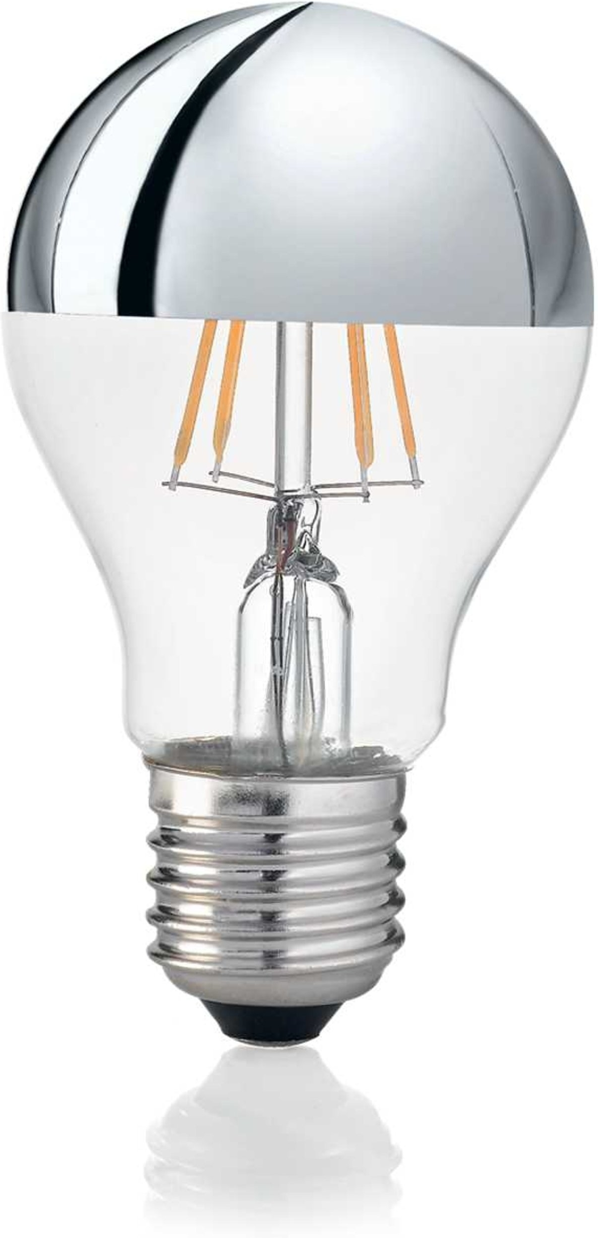 Elegant E27 LED-lyspære i krom - 8W, 770lm, 3000K