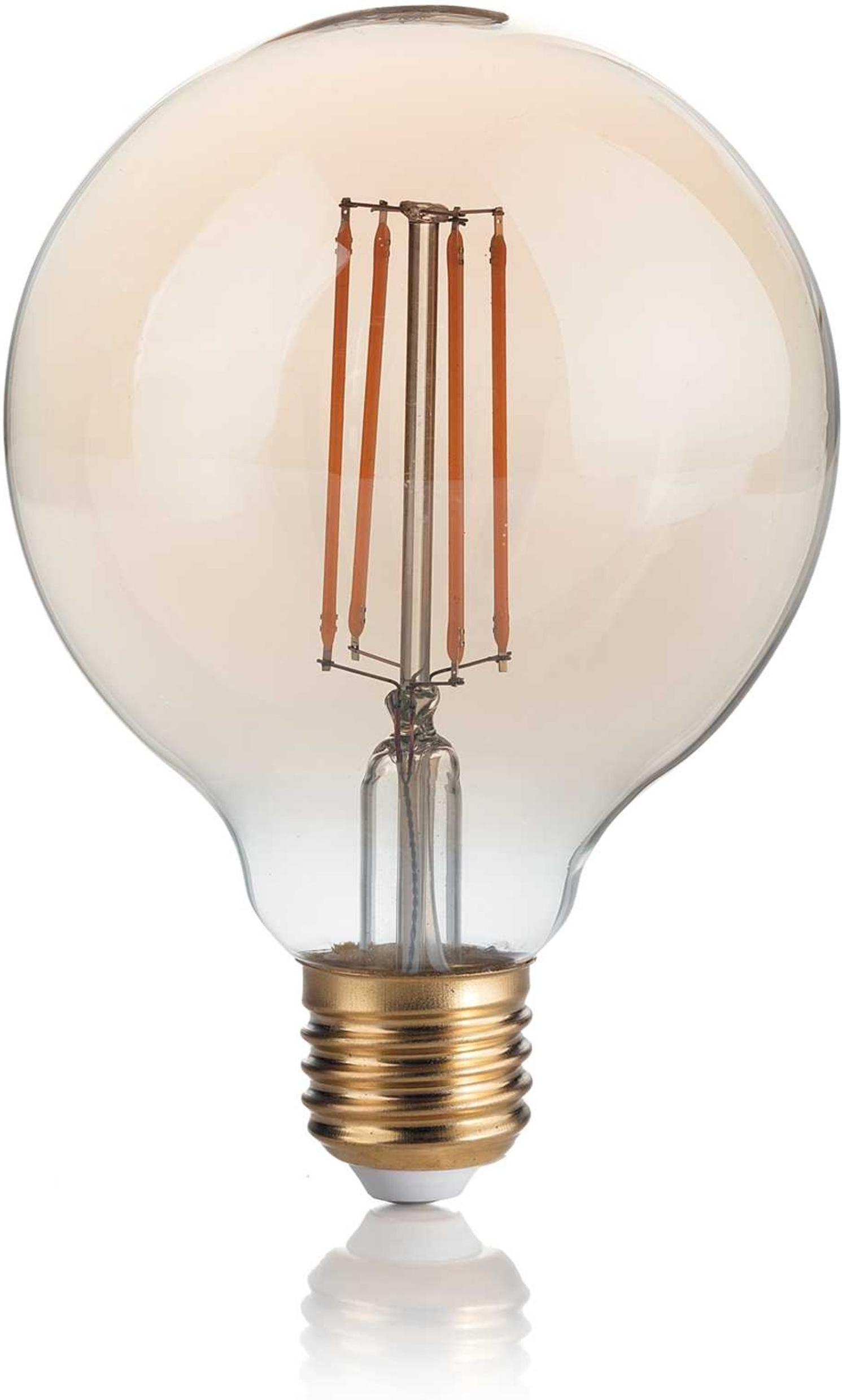 Dimbar E27 LED-lyspære i ravfarvet glas - 4W lysstyrke
