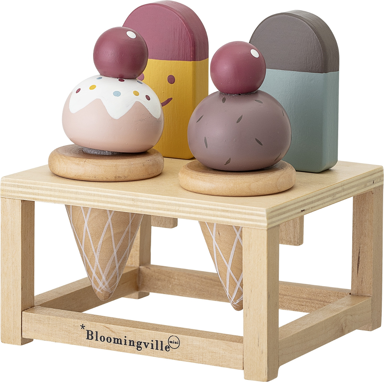Legetøjsmad Sæt Til Legekøkken Bloomingville Mini Hasham Rød Krydsfiner H15ã B11 5ã L13   Cm