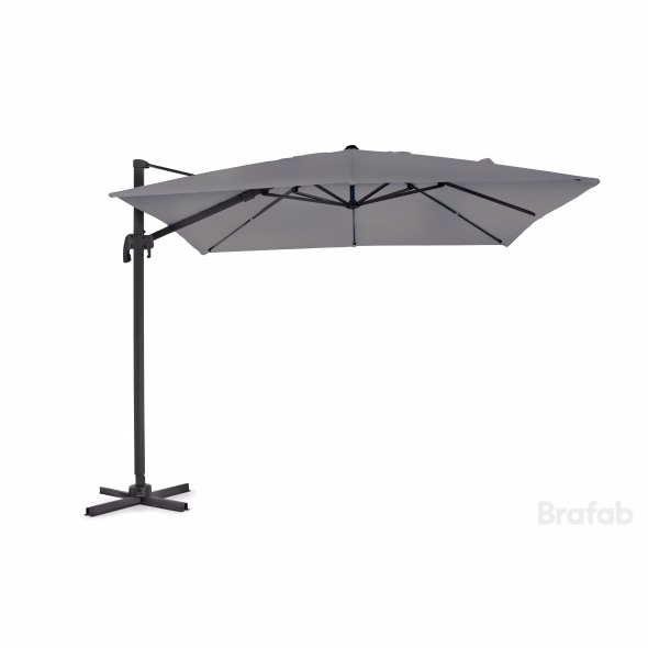 Linz Parasol 3x3m Grå Diverse Haveparasol Brafab Enggården Havemøbler