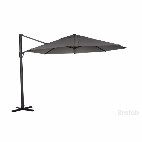 Linz Parasol ø3m Grå Diverse Haveparasol Brafab Enggården Havemøbler