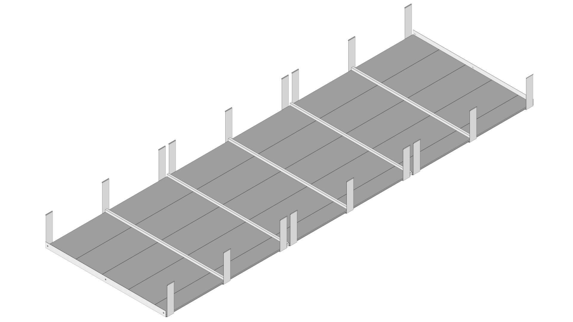 Løftet Bund Til Højbed Af 50 Cm Højt Pvc 120x360 Cm