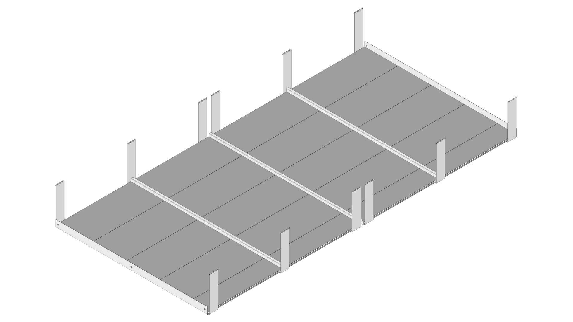 Løftet Bund Til Højbed   Pvc 50x120x240 Cm