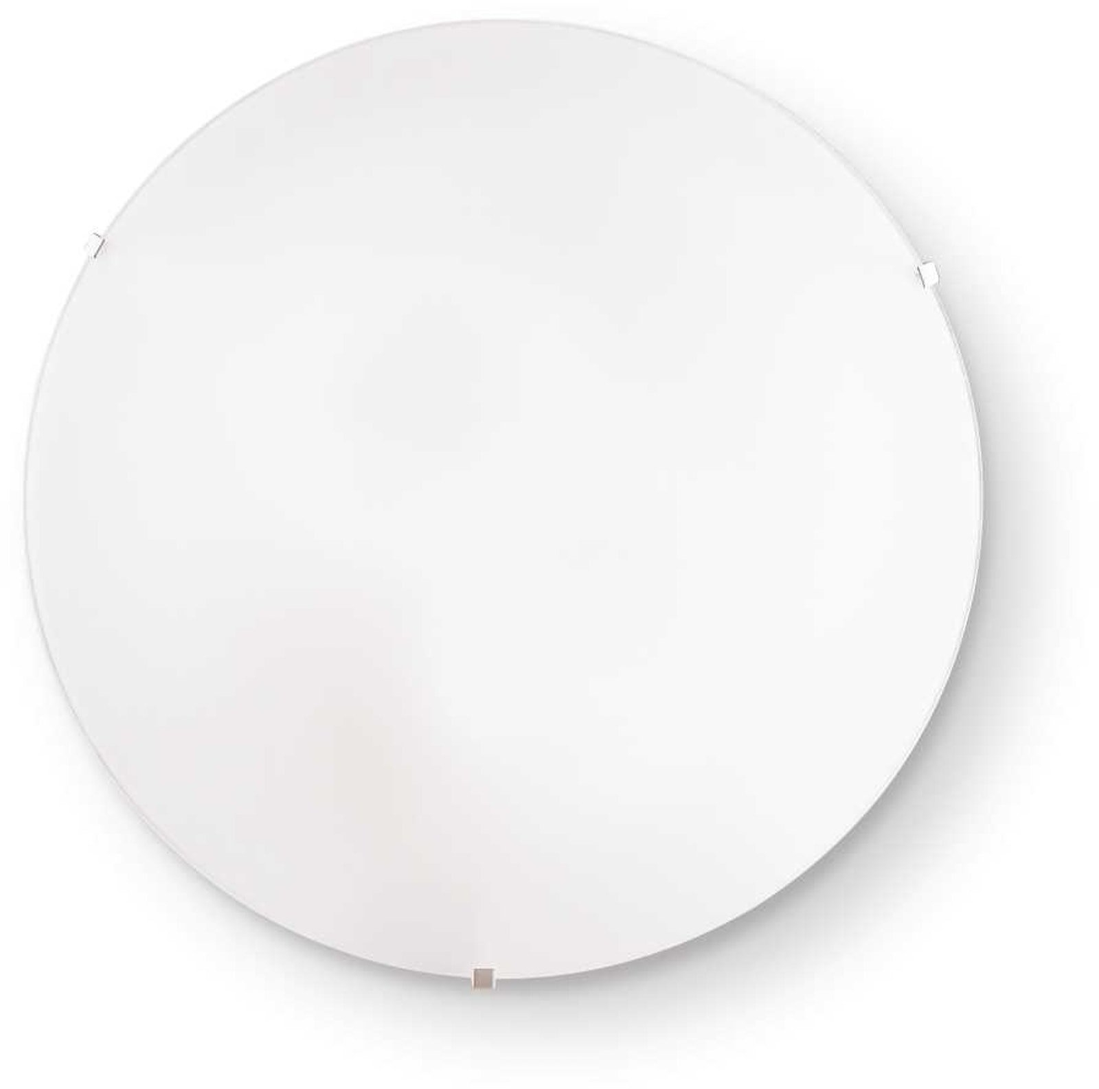 Loft- Og Væglampe Ideal Lux Simply ø30   H12 Cm Hvid Krom Matteret Glas