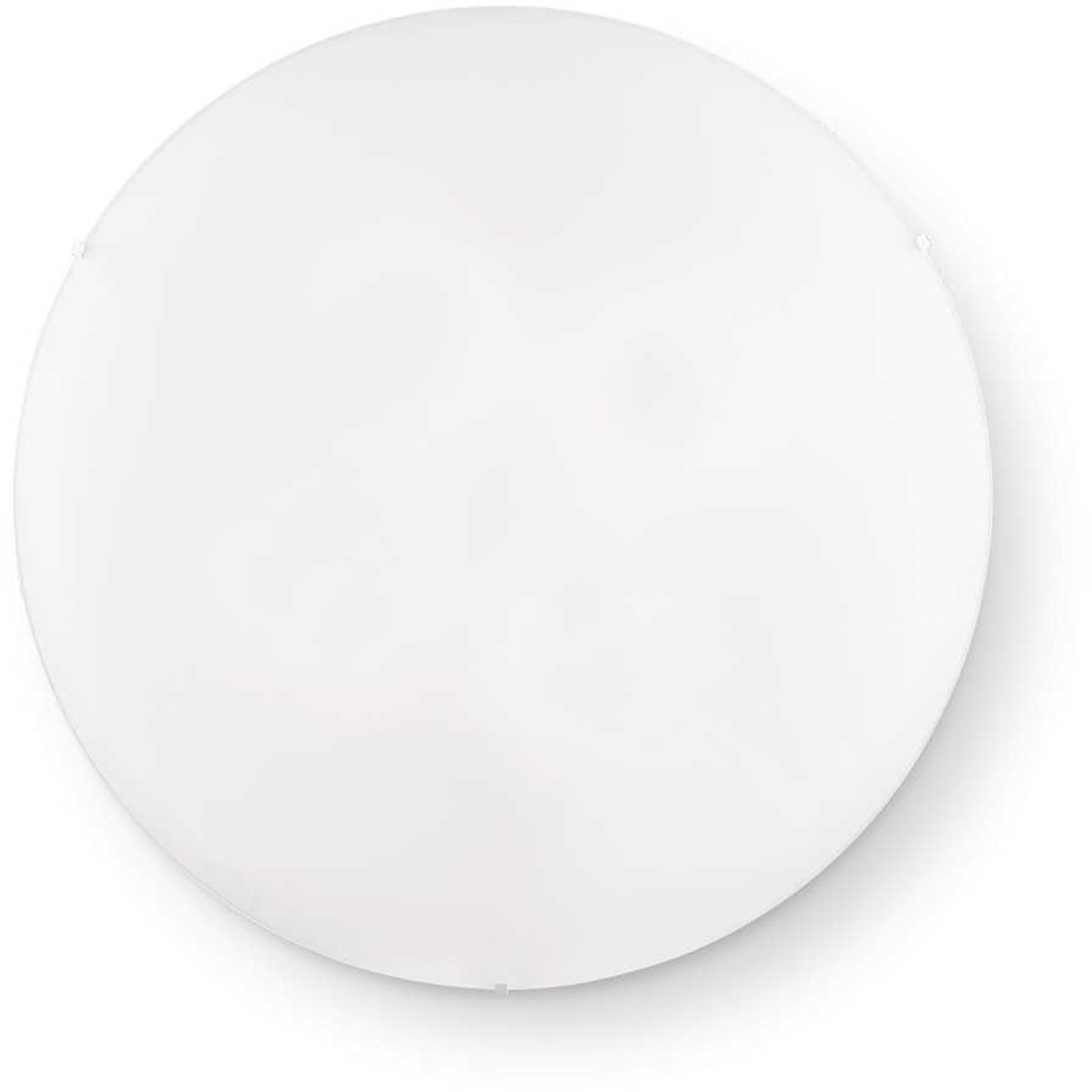 Loft- Og Væglampe Ideal Lux Simply ø50   H12   Cm Hvid Krom Transparent Matteret Glas 4xe27
