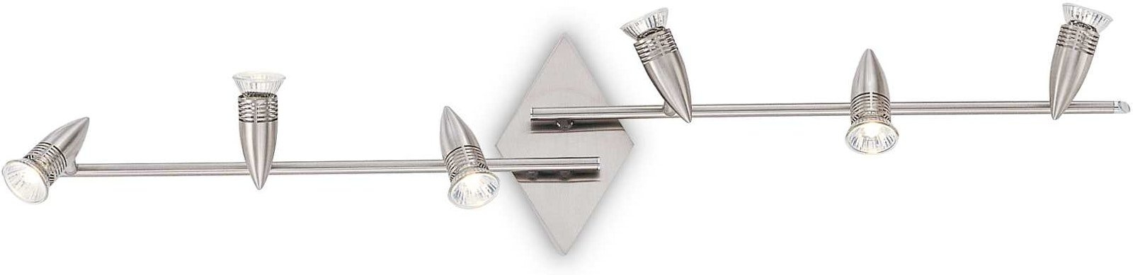 Loftlampe Ideal Lux Alfa Satin Nikkel Med   Justerbare Gu10-spotlys  480 Lm  3000