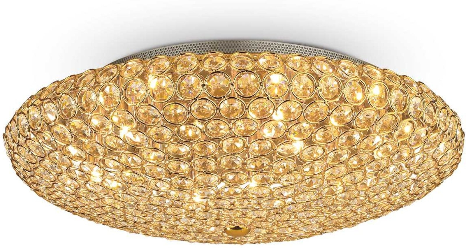 Elegant Loftlampe i Guldkrom fra Ideal Lux - King Serie