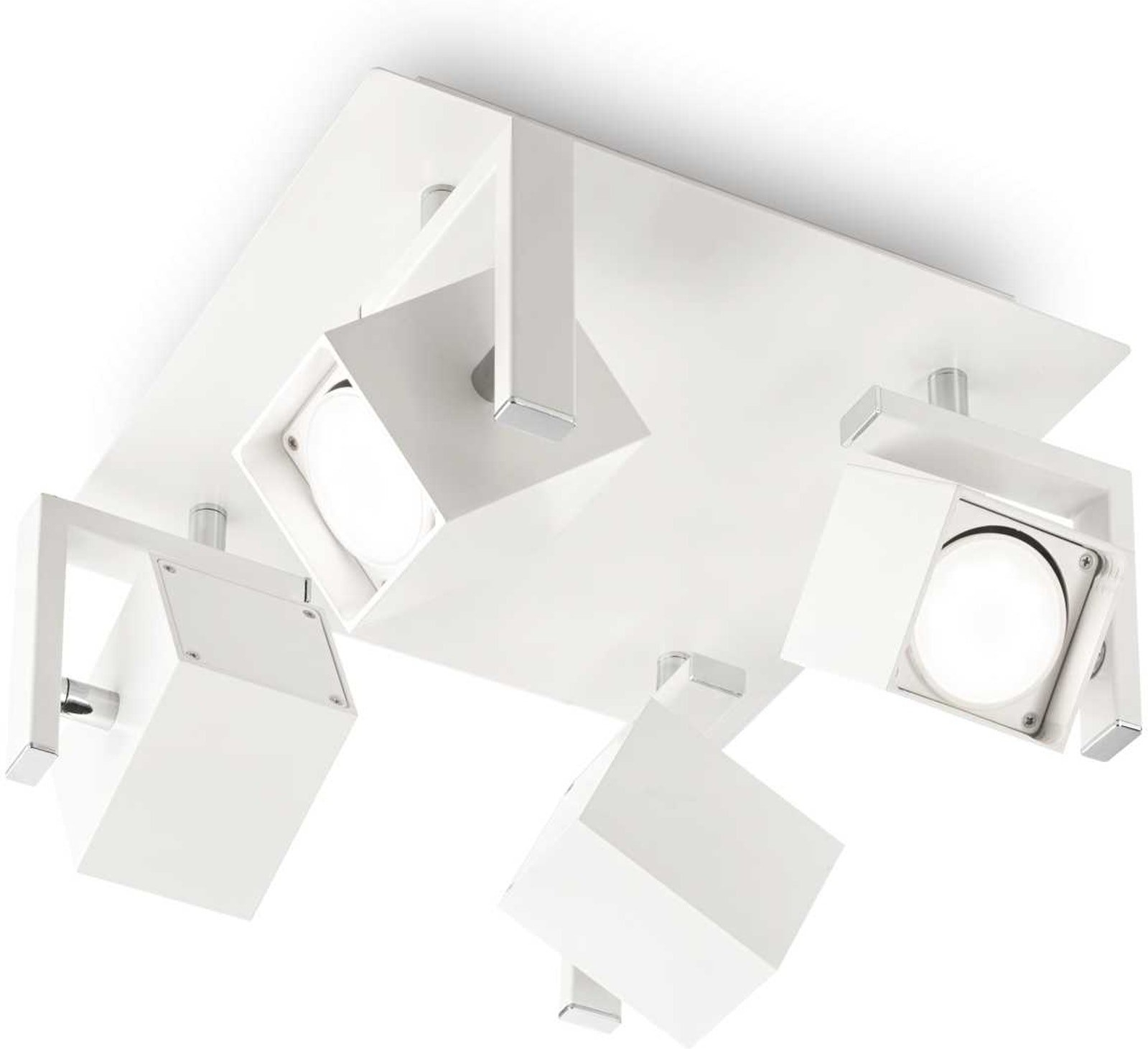 Stilfuld Hvid Metal Loftlampe fra Ideal Lux - Mouse Serien