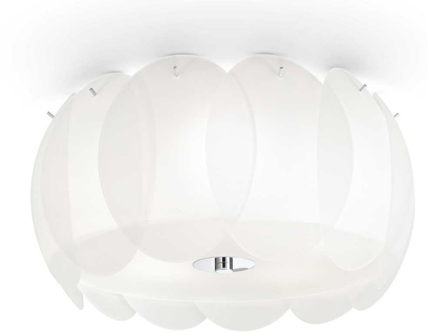 Elegant Ovalino Loftlampe i Hvid Emalje fra Ideal Lux