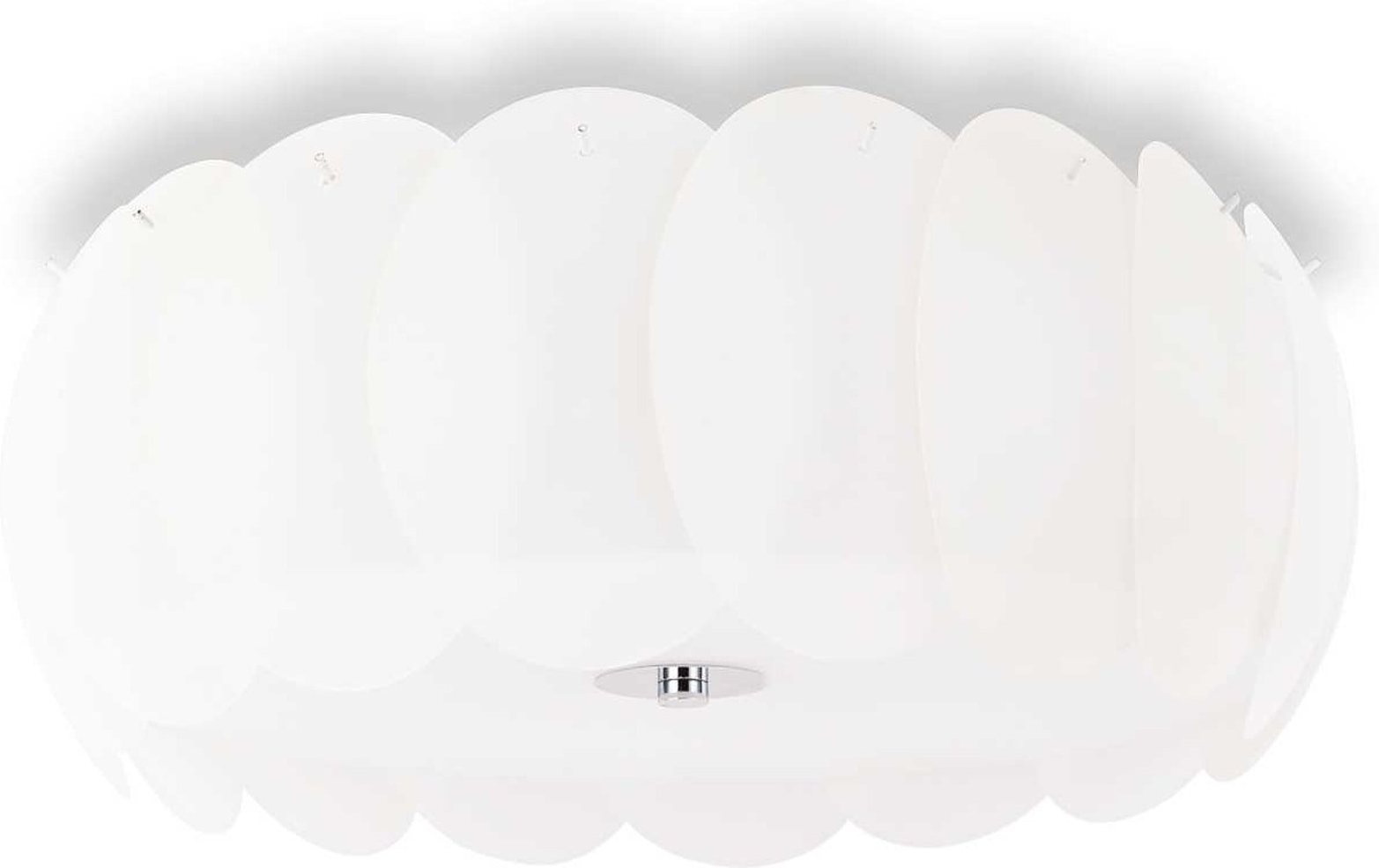 Elegant loftlampe fra Ideal Lux Ovalino 52 cm i hvid