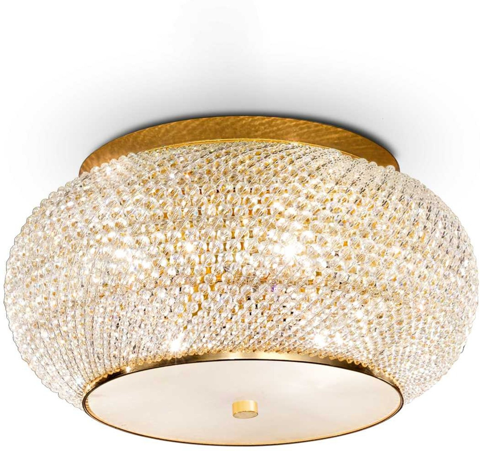 Elegant Loftlampe Pasha i Guld og Krom – Stilfuld Belysning